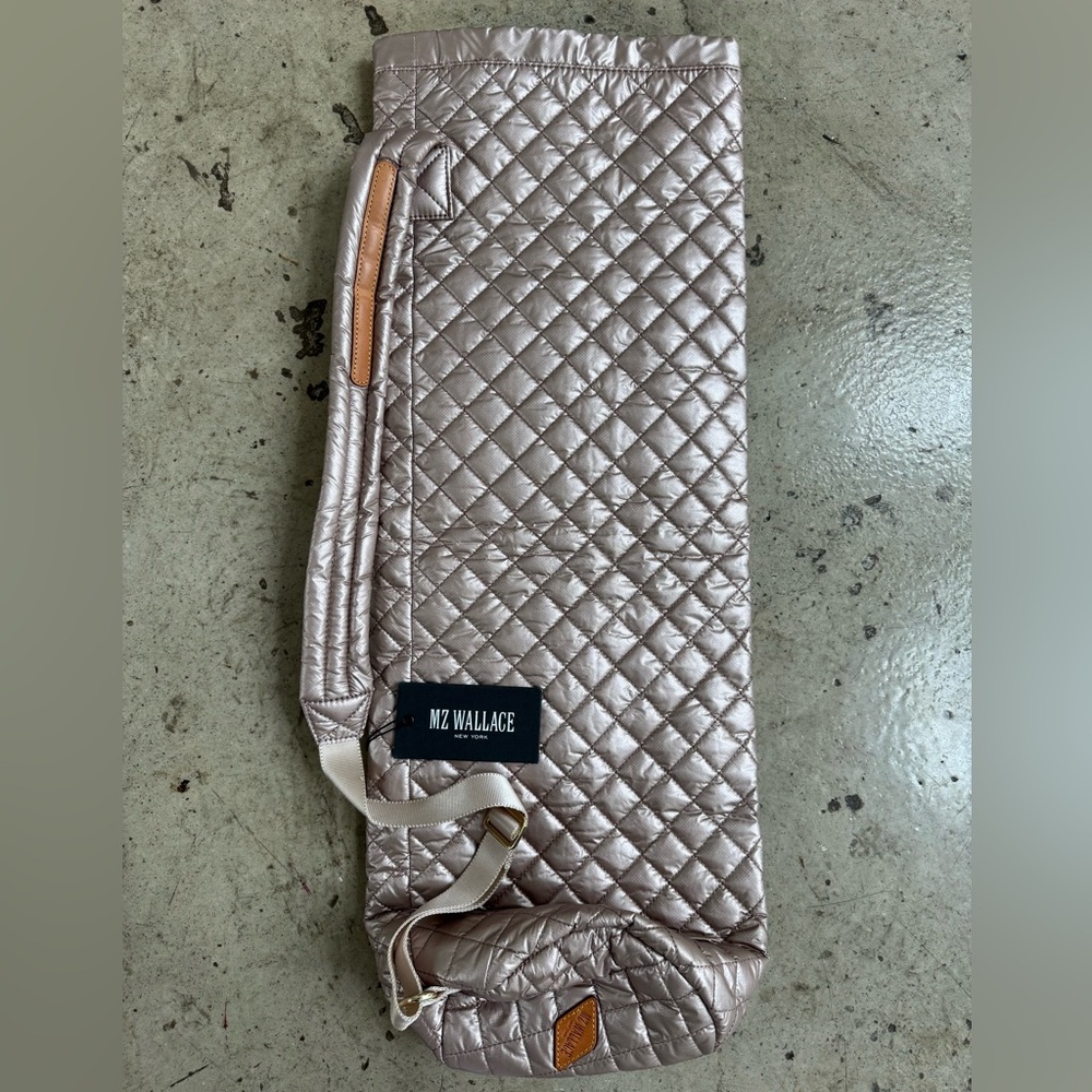 NWT MZ Wallace Yoga Matt Bag, Quilted Rose Gold Metal - Picture 2 of 8